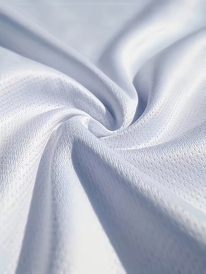 Men’s Casual Short Sleeve English Letter Print T-Shirt – White & Grey