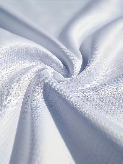 Men’s Casual Short Sleeve English Letter Print T-Shirt – White & Grey